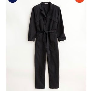 Alex mill twill jumpsuit - black/space dye
